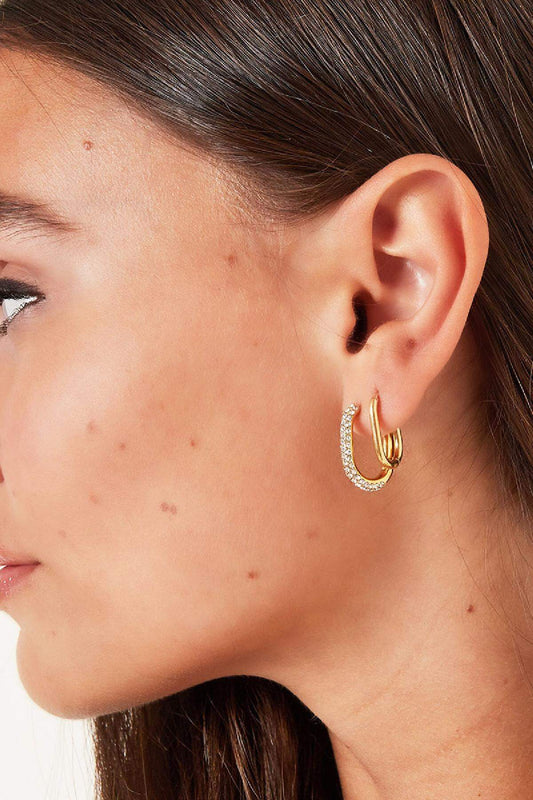 Stylish Irregular Rectangle Hoop Earrings for Women
