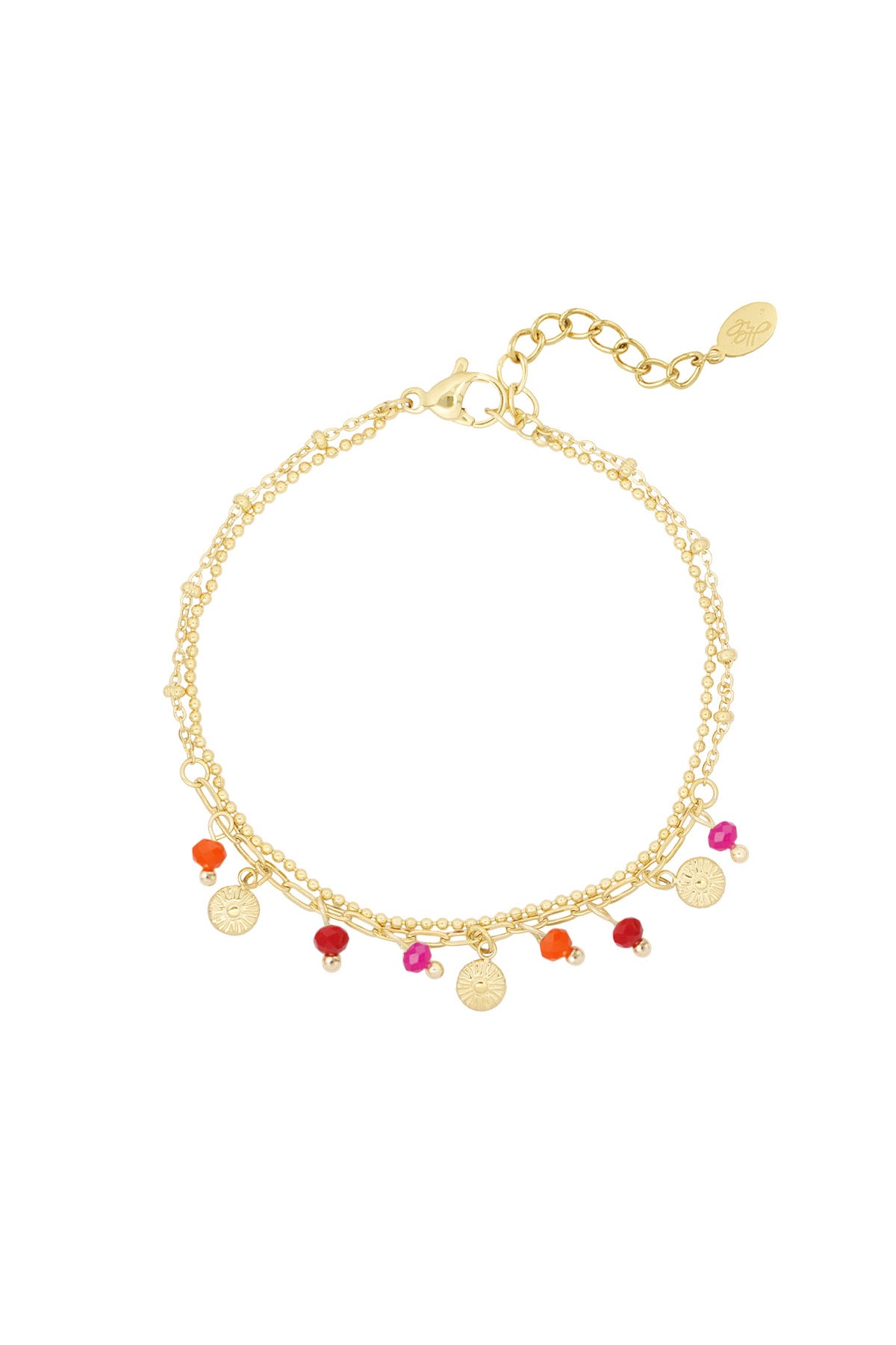 Stylish Stainless Steel Charm Bracelets in Pink, Blue, Orange