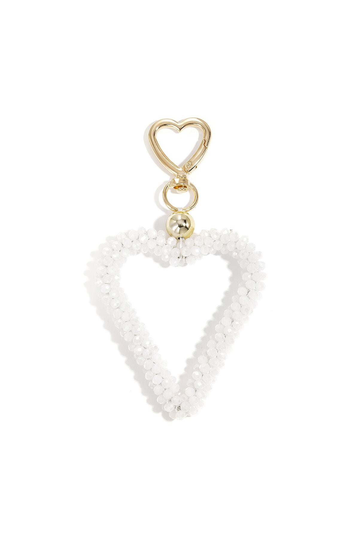 Elegant Crystal Heart Keychain in Multiple Colors