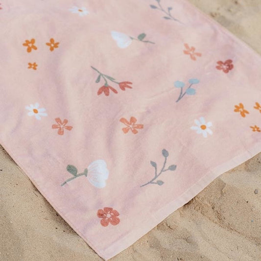 Little Dutch Pink Flowers Strandlaken 60X120 Cm Lichtroze