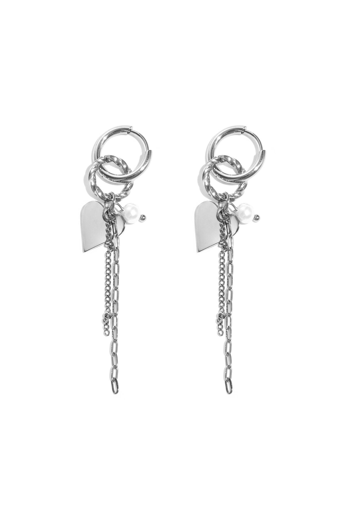 Elegant Heart Dangle Earrings for Daily Wear