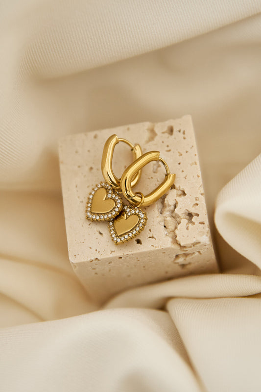 Stylish Heart-Shaped Drop Earrings for Everyday Glam