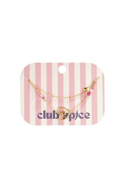 Bracelet with playful heart, beads and pearl - Velaris Femme