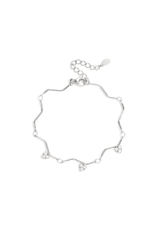 Bracelet with zigzag pattern and stones - Velaris Femme