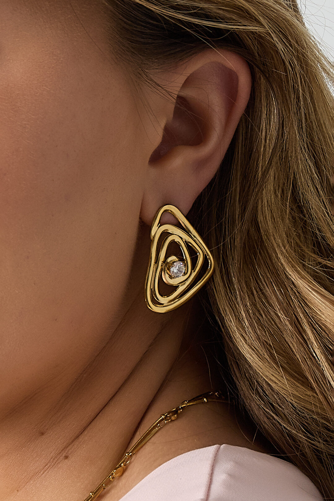 Stylish Gold Triangle Stud Earrings for Everyday Wear
