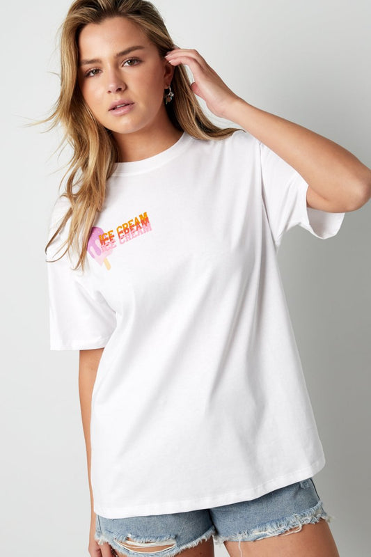 Cotton Women's T-shirt Spring/Summer Letters - Velaris Femme