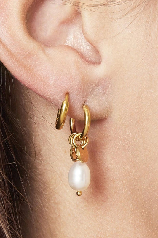 Earrings Pearl Drops Stainless Steel - Velaris Femme