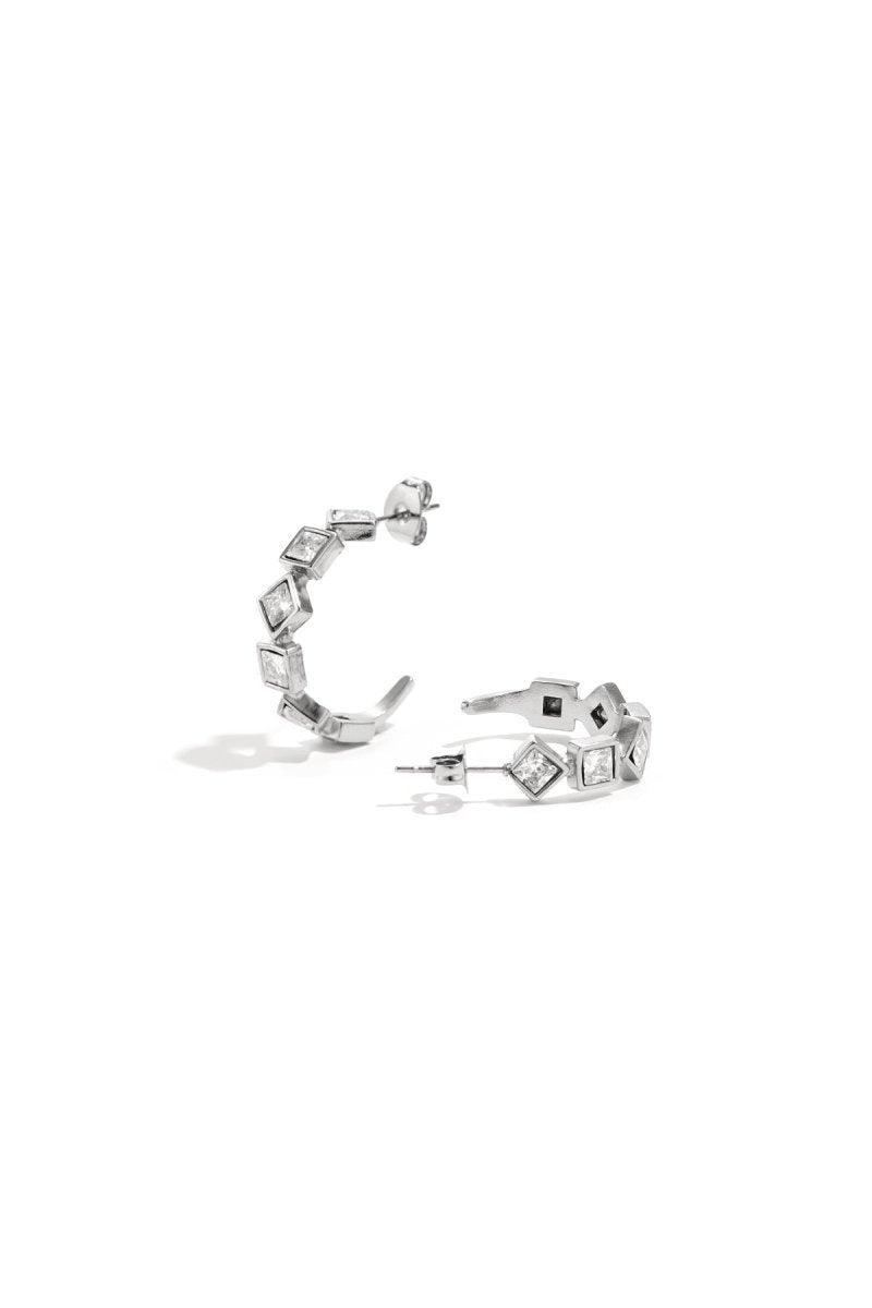 Earrings with alternating stones - Velaris Femme