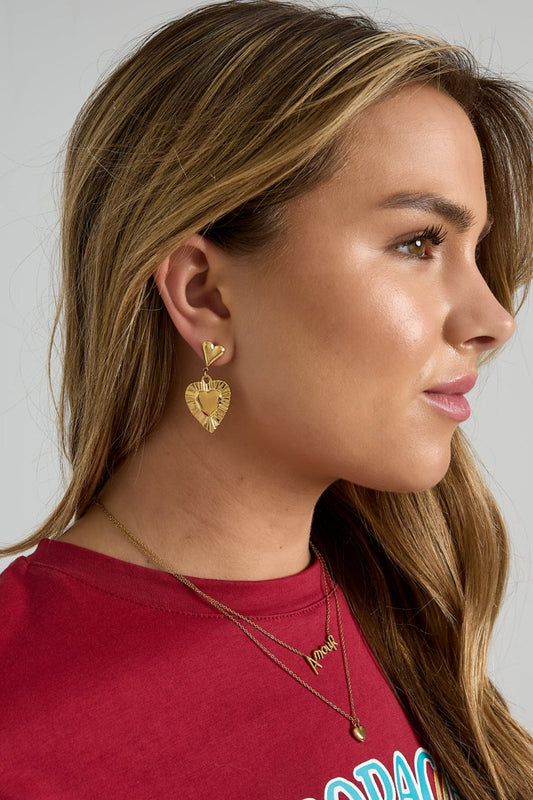 Earrings with heart - shaped pendants - Velaris Femme
