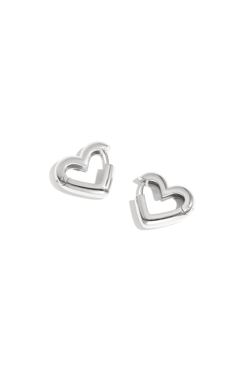 Heart - Shaped Hoop Earrings in Three Sizes - Velaris Femme