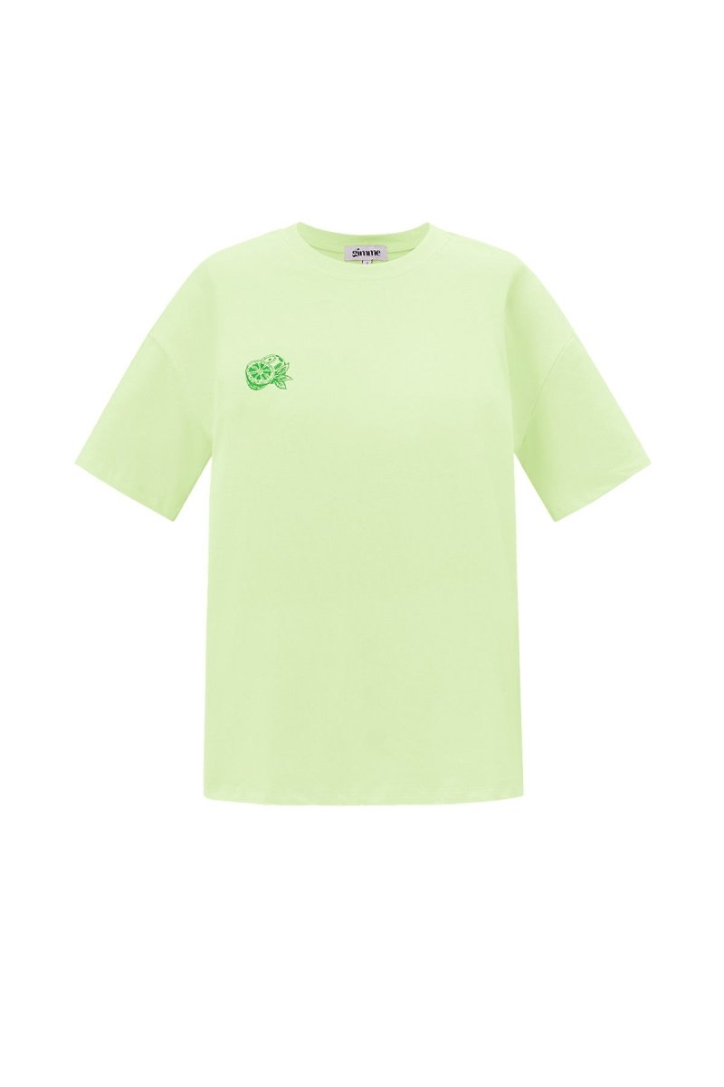 Knitted Women's T-shirt Casual Botanical - Velaris Femme