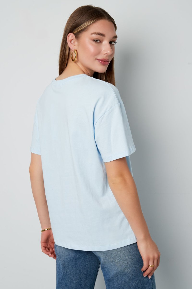 Knitted Women's T-shirt Casual Letters - Velaris Femme