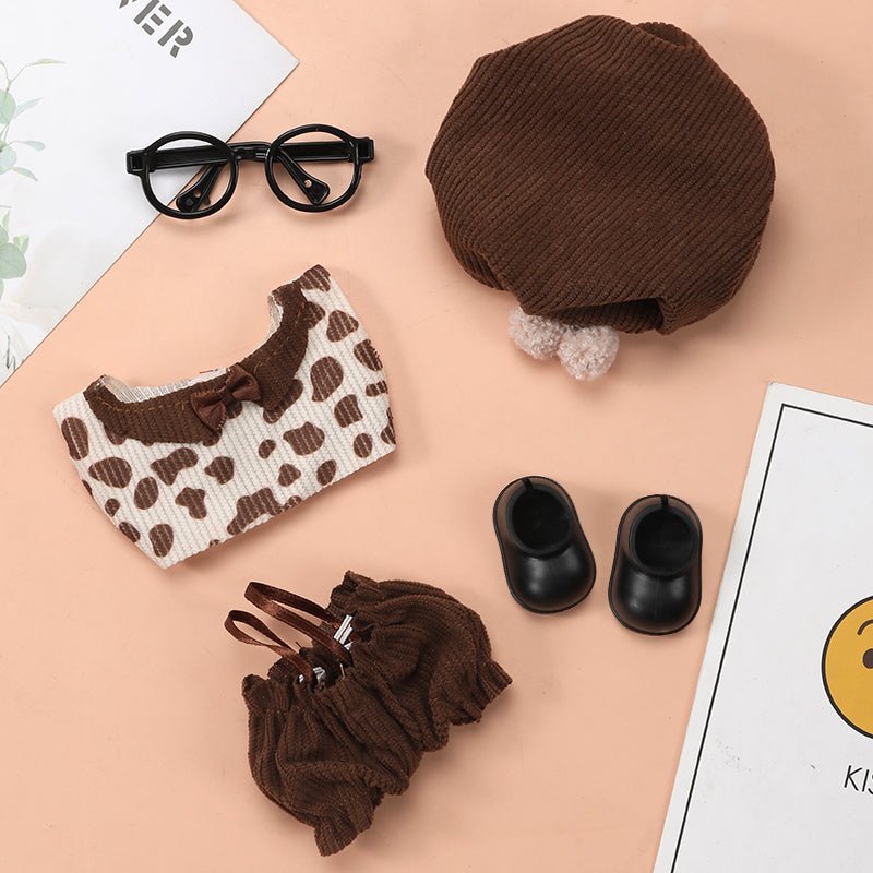 Labubu Chocolate Cow Print Outfit Set