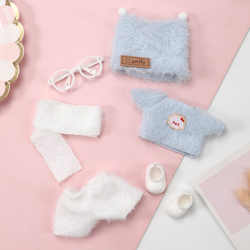 Labubu Snowy Winter Blue Outfit Set