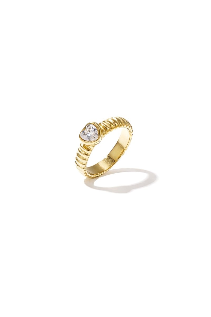Ring with heart - shaped stone - Velaris Femme