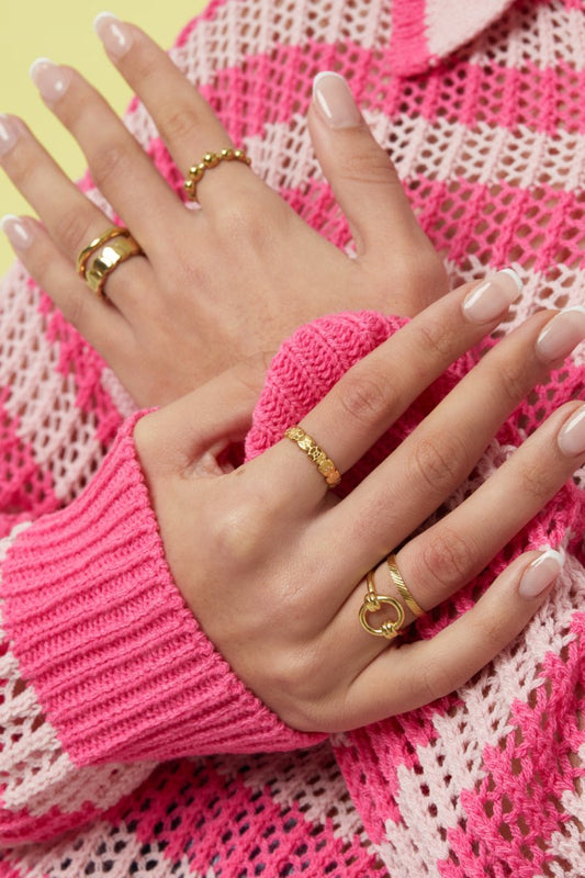 Statement ring with beads - Velaris Femme