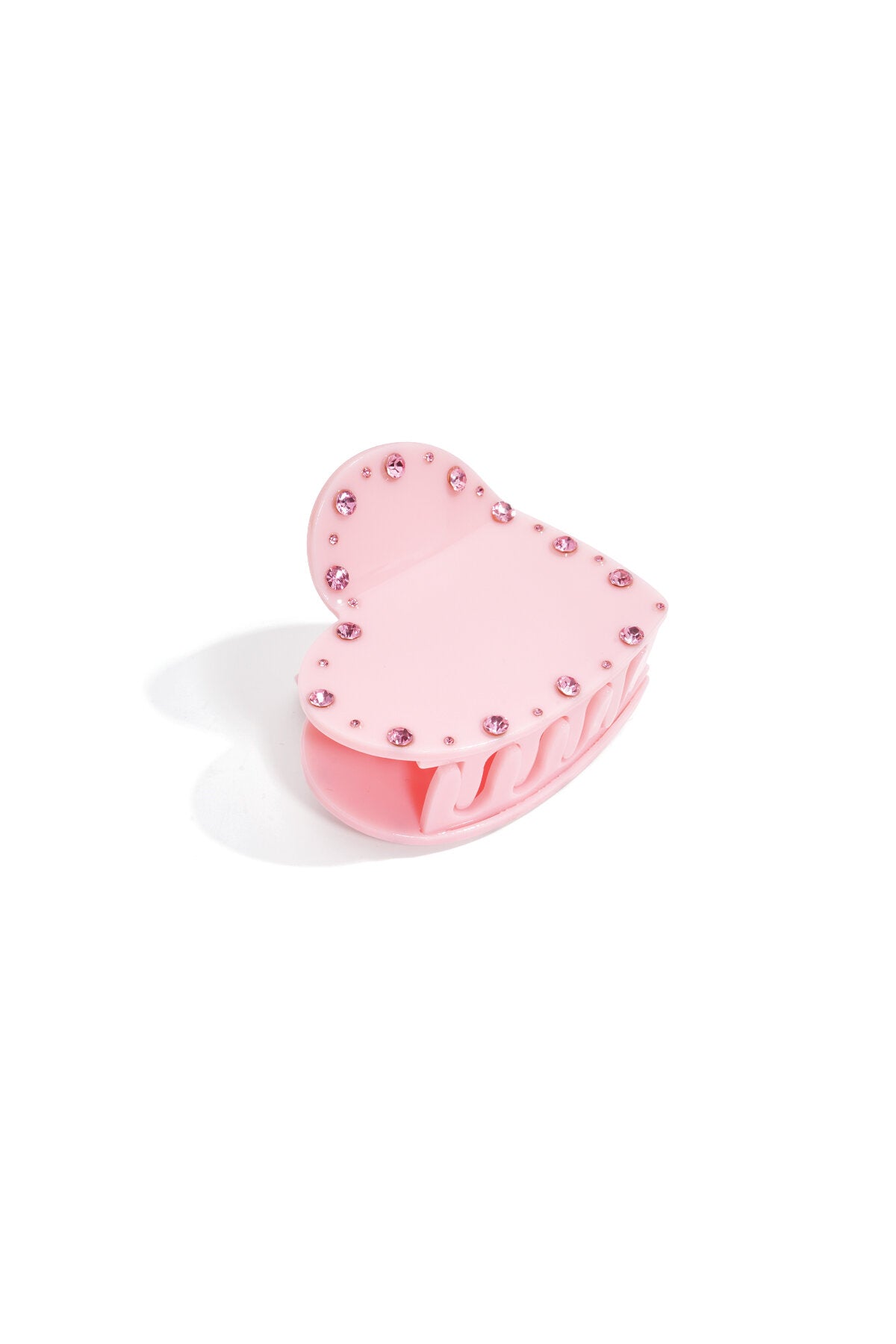 Charming Heart-Shaped Rhinestone Hair Clip for Women