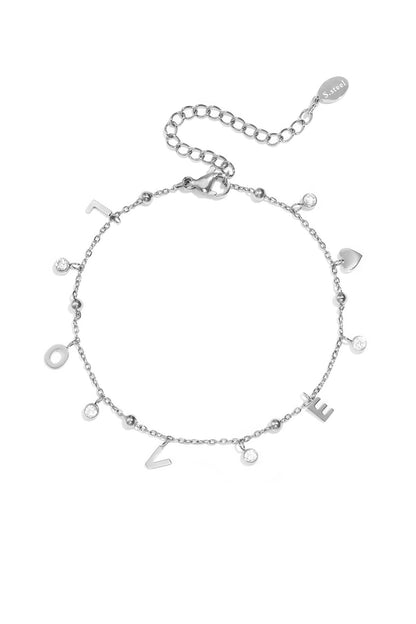 Elegant Letter Charm Bracelet for Daily Wear