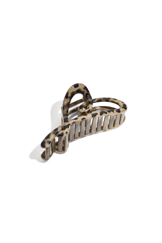 Stylish Khaki and Coffee Brown Leopard Print Hair Clips
