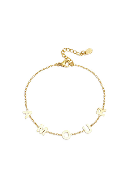 Elegant Simple Letter Chain Bracelets for Women