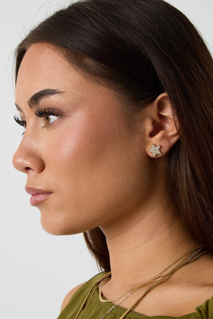 Stainless Steel Stud Earrings Star Simple Daily Simple Series Women's jewelry