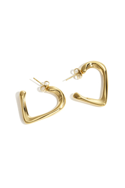 Lumé Simple Heart Hoop Earrings - Timeless Elegance