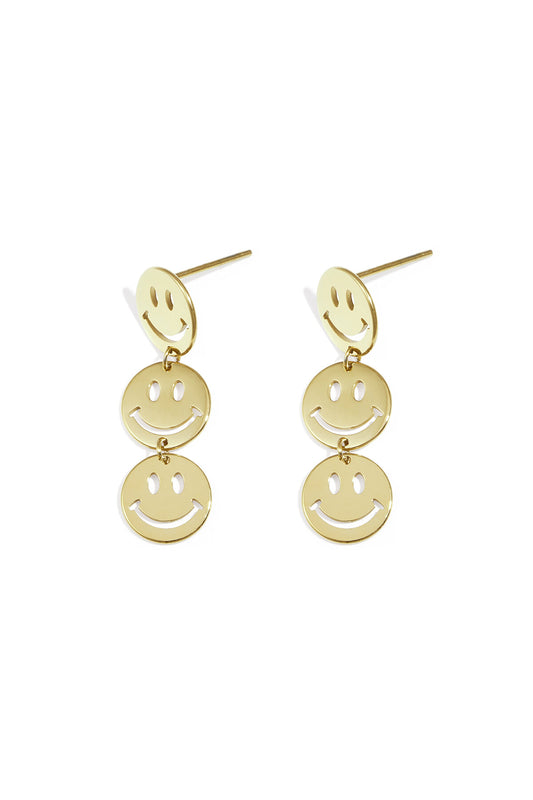 Stainless Steel Dangle Earrings Smiling face Casual Daily Simple Series Women's jewelry