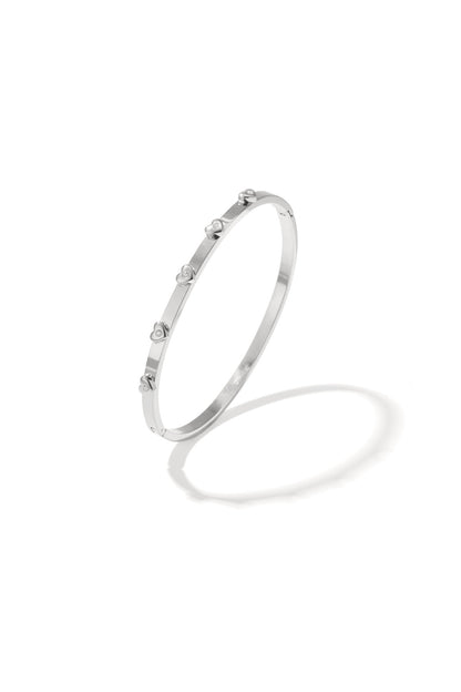 Elegant Heart Shaped Bangle for Women, All Fit