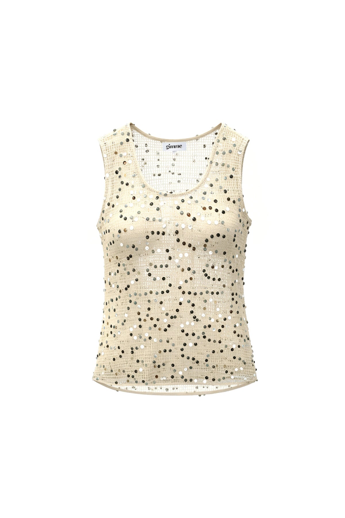 Crocheted beach top with glitter detail