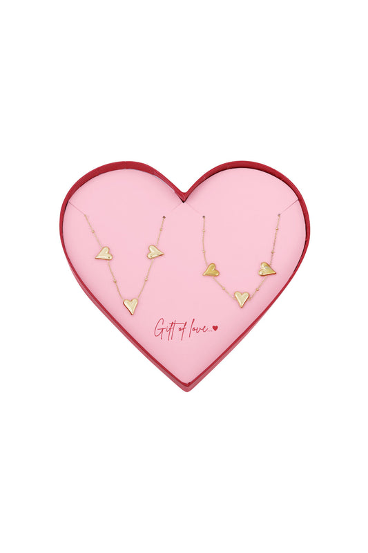 gift of love stainless steel necklace & bracelet