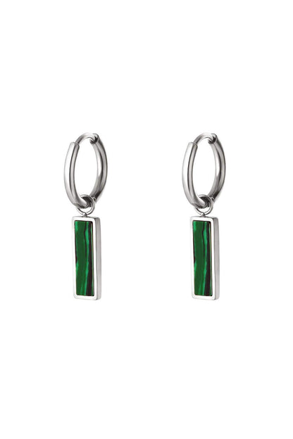 Stylish Rhinestone Drop Earrings in Silver & Gold