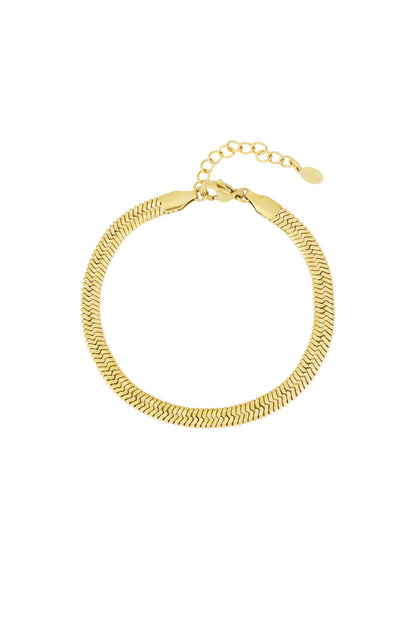 Stylish Woven Chain Bracelet - Silver & Gold