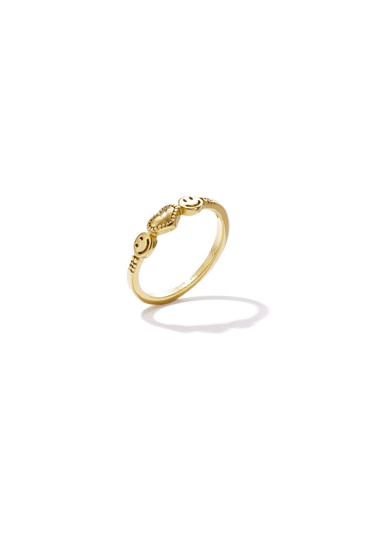 Ring with smileys and heart