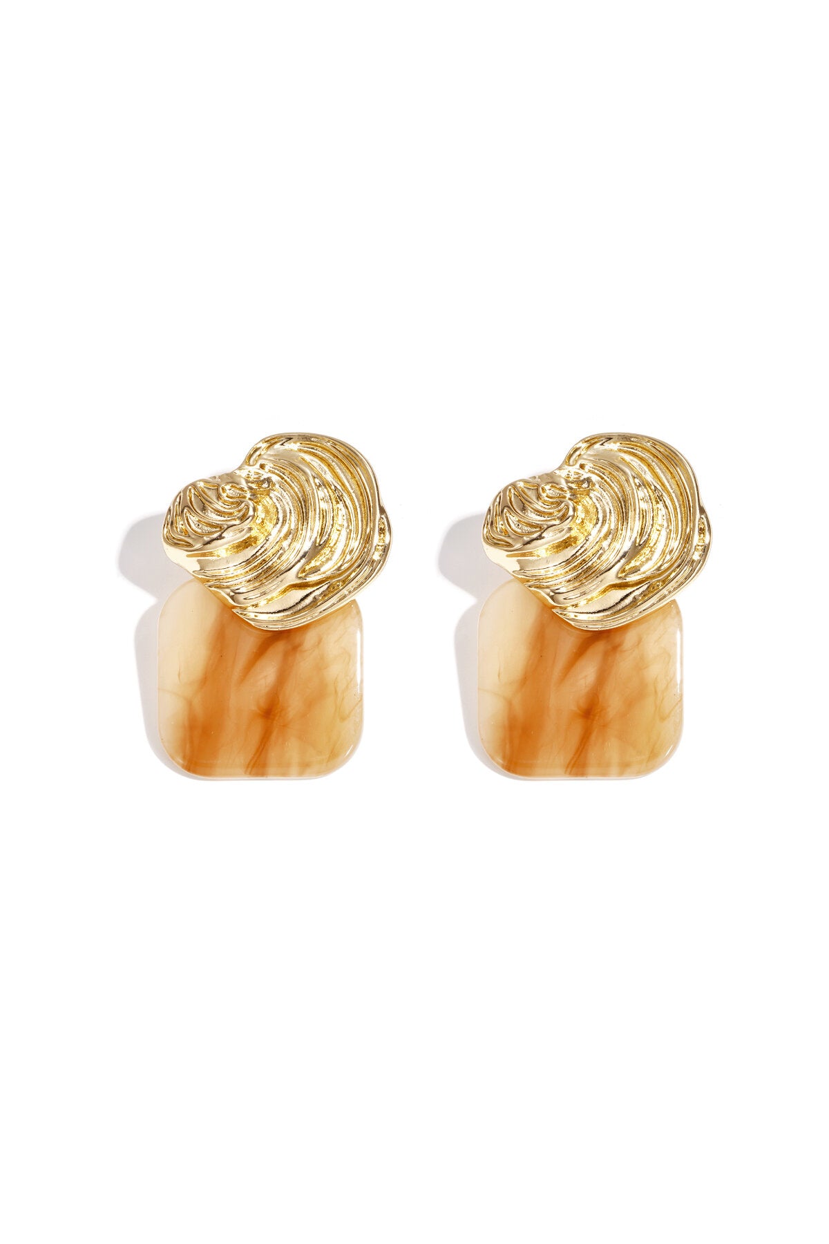 Chic Khaki Stud Earrings for Fall/Winter