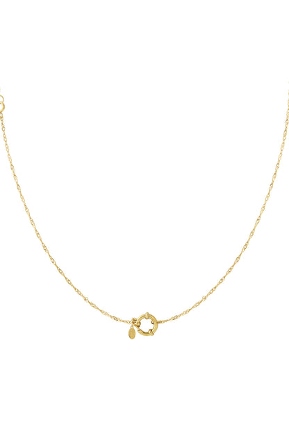Elegant Gold Color Stainless Steel Chain Necklace for Women