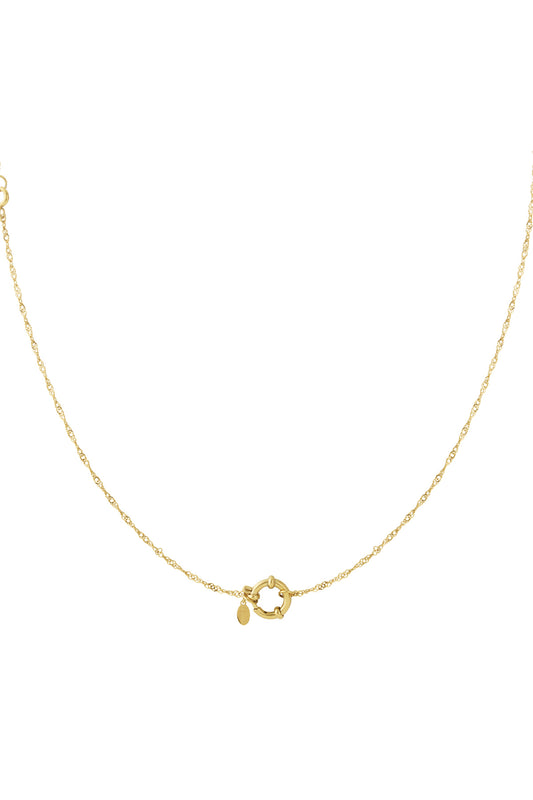 Elegant Gold Color Stainless Steel Chain Necklace for Women