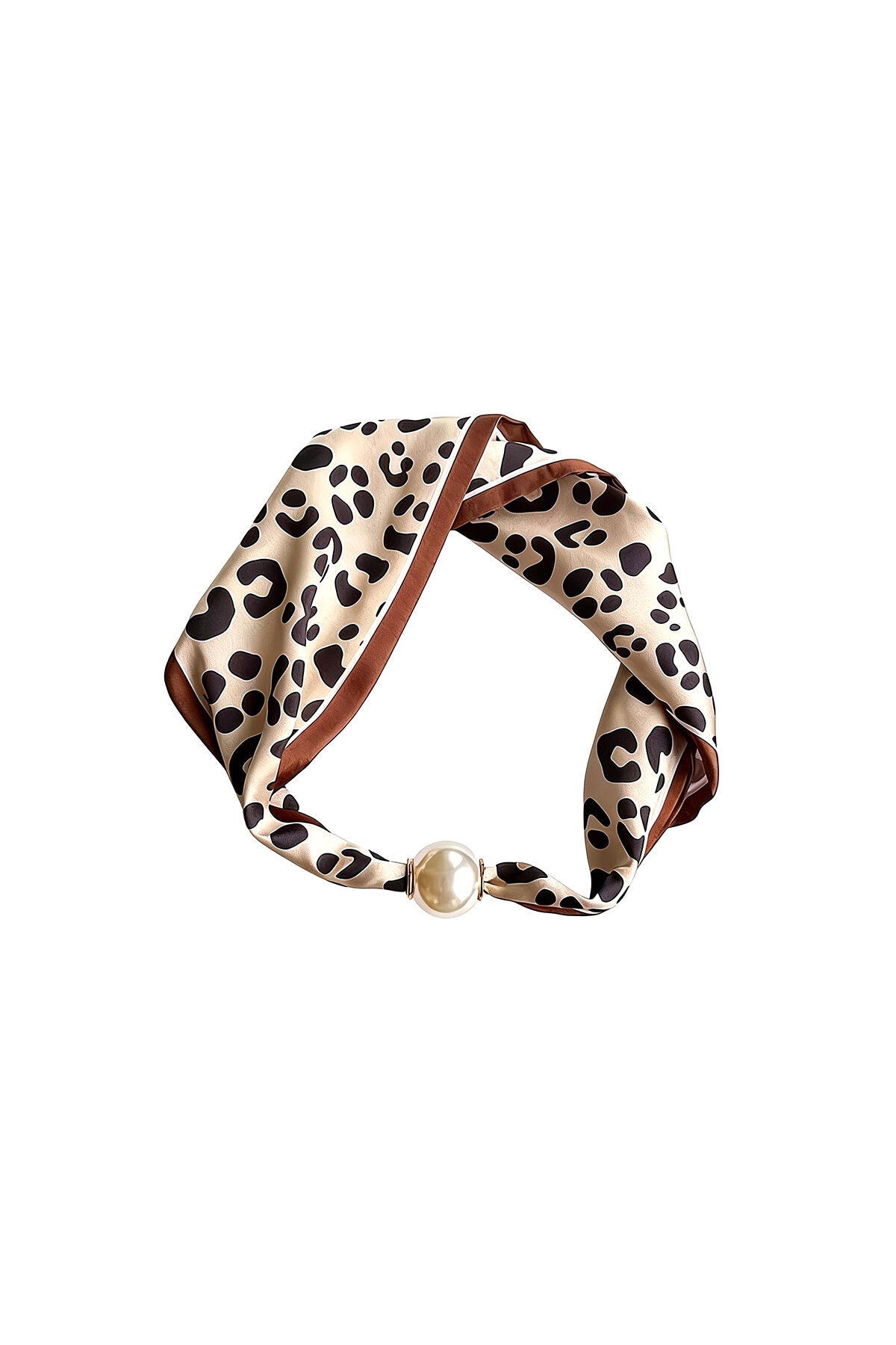 Chic Khaki Animal Print Summer Scarf for Women