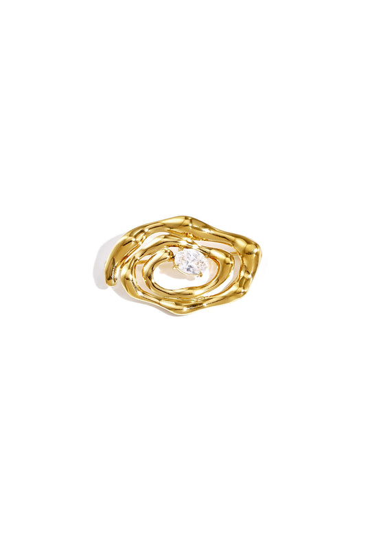Hypnosis brooch with stone