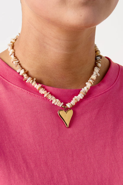 Stainless Steel Beaded Necklaces Heart Vacation Daily Romantic Series Women's jewelry