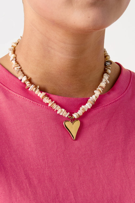 Stainless Steel Beaded Necklaces Heart Vacation Daily Romantic Series Women's jewelry