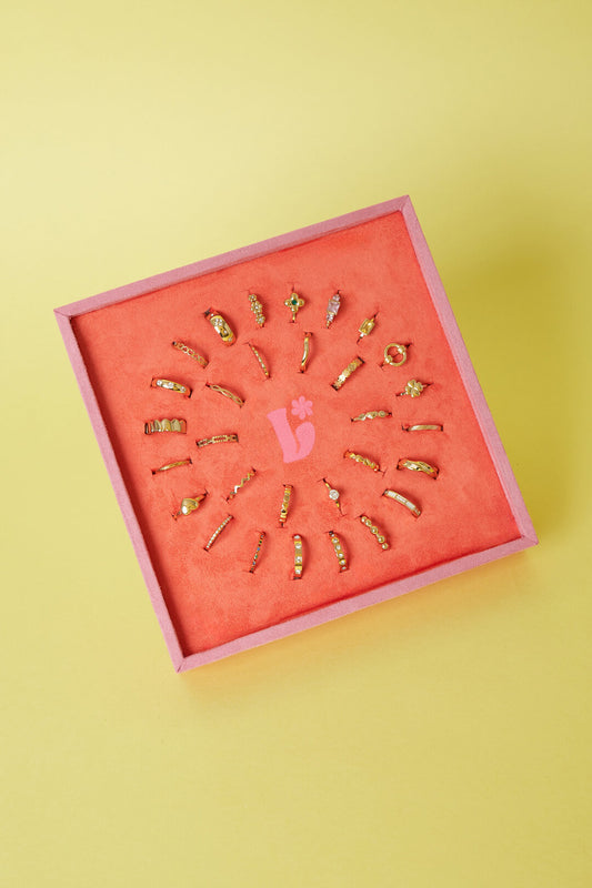 lilli june Stainless Steel Rings Display Set