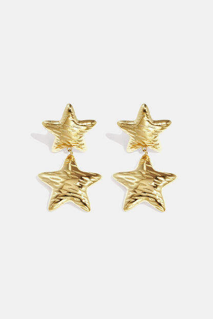 Elegant Star Drop Earrings for Women, Silver & Gold
