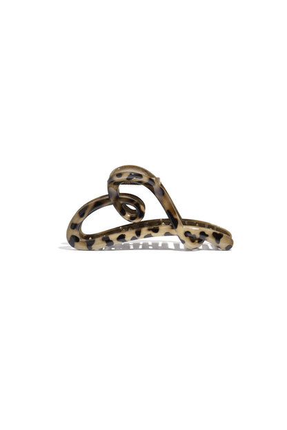Stylish Khaki and Coffee Brown Leopard Print Hair Clips