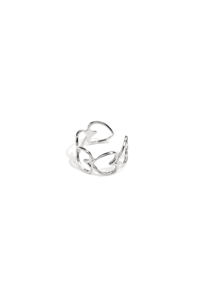 Elegant ring with hearts