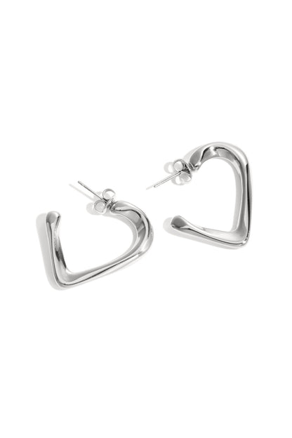 Lumé Simple Heart Hoop Earrings - Timeless Elegance