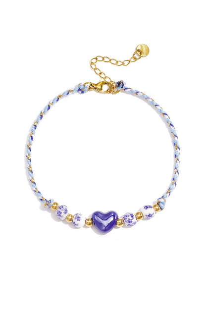 Charming Pink Heart Anklet for Summer