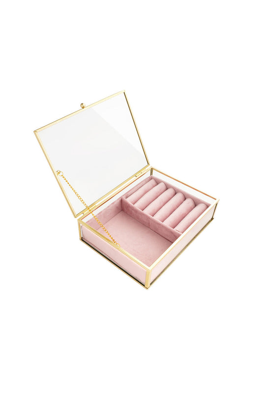 Glass two-compartment display