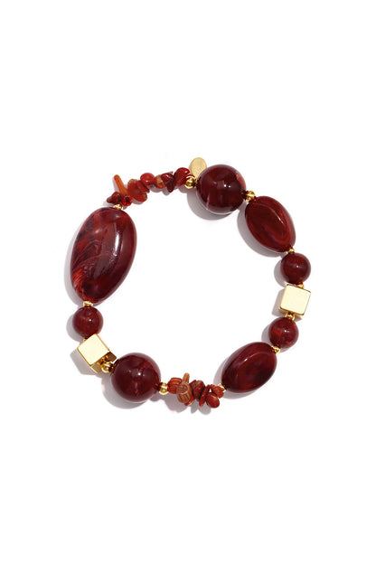 Charming Pink Beaded Bracelet for Women, All Fit