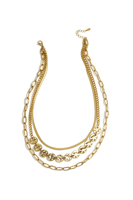 Layered alternating necklaces