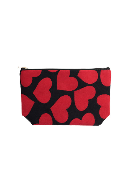 Chic Red and Black Makeup Bags for Daily Use
